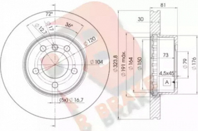 R BRAKE 78rbd20265 -  